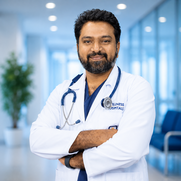 Portrait of Dr Bhaskara Rao T, Orthopaedics specialist at Wellness Hospitals